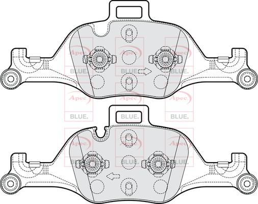 APEC PD4252 - Гальмівні колодки, дискові гальма autocars.com.ua