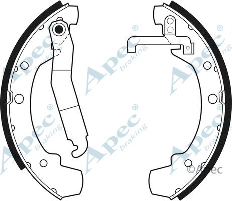 APEC SHU118 - Комплект гальм, барабанний механізм autocars.com.ua