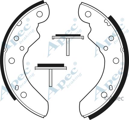 APEC SHU147 - Комплект гальм, барабанний механізм autocars.com.ua