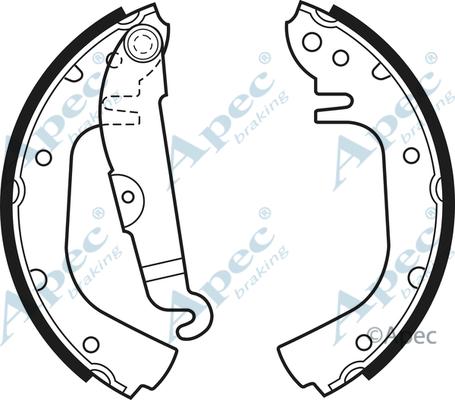 APEC SHU151 - Комплект гальм, барабанний механізм autocars.com.ua