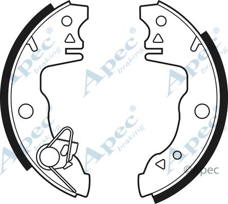 APEC SHU154 - Комплект гальм, барабанний механізм autocars.com.ua