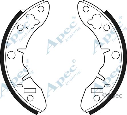 APEC SHU187 - Комплект гальм, барабанний механізм autocars.com.ua