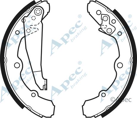 APEC SHU304 - Комплект гальм, барабанний механізм autocars.com.ua