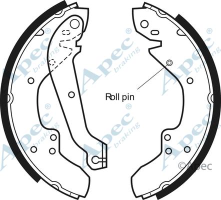 APEC SHU312 - Комплект гальм, барабанний механізм autocars.com.ua