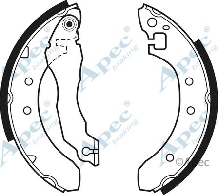 APEC SHU328 - Комплект гальм, барабанний механізм autocars.com.ua