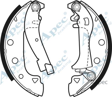 APEC SHU339 - Комплект гальм, барабанний механізм autocars.com.ua