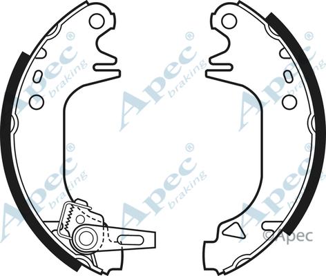 APEC SHU340 - Комплект гальм, барабанний механізм autocars.com.ua