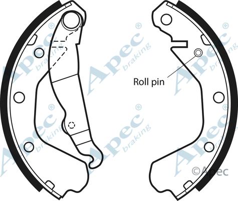 APEC SHU358 - Комплект гальм, барабанний механізм autocars.com.ua