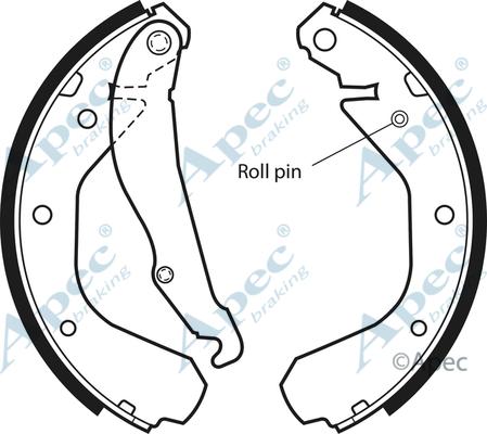 APEC SHU361 - Комплект гальм, барабанний механізм autocars.com.ua