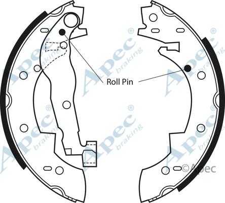 APEC SHU370 - Комплект гальм, барабанний механізм autocars.com.ua