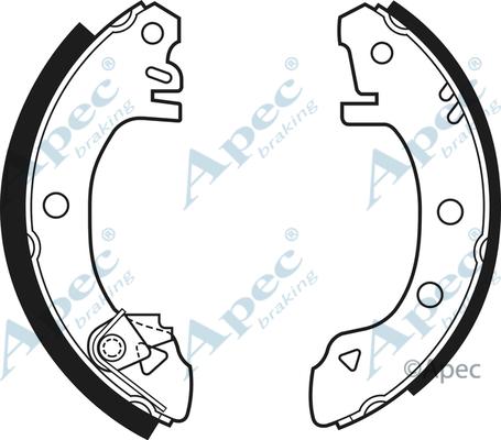 APEC SHU372 - Комплект гальм, барабанний механізм autocars.com.ua