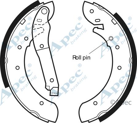 APEC SHU375 - Комплект гальм, барабанний механізм autocars.com.ua