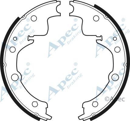 APEC SHU377 - Комплект гальм, барабанний механізм autocars.com.ua