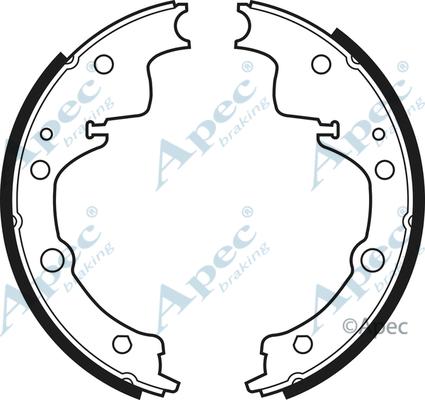 APEC SHU384 - Комплект гальм, барабанний механізм autocars.com.ua