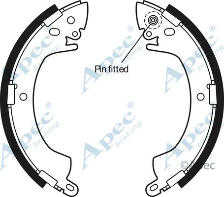 APEC SHU399 - Комплект гальм, барабанний механізм autocars.com.ua