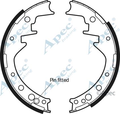 APEC SHU402 - Комплект гальм, барабанний механізм autocars.com.ua