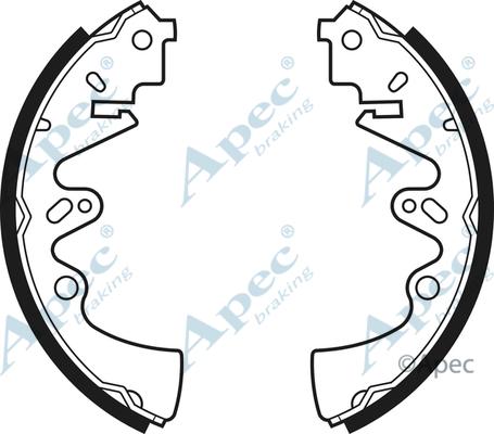 APEC SHU408 - Комплект гальм, барабанний механізм autocars.com.ua