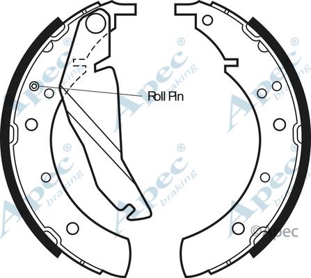 APEC SHU452 - Комплект гальм, барабанний механізм autocars.com.ua