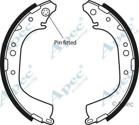 APEC SHU497 - Комплект гальм, барабанний механізм autocars.com.ua