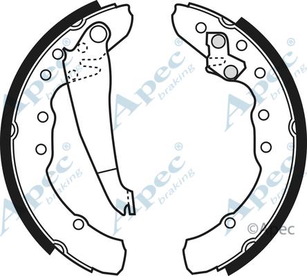 APEC SHU498 - Комплект гальм, барабанний механізм autocars.com.ua