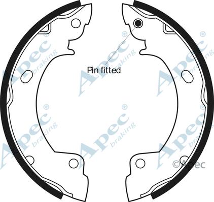 APEC SHU504 - Комплект гальм, барабанний механізм autocars.com.ua