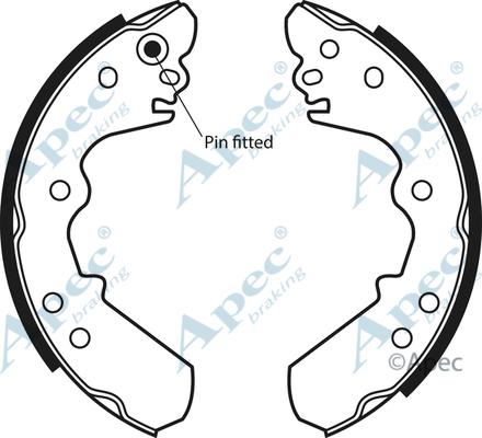 APEC SHU507 - Комплект гальм, барабанний механізм autocars.com.ua