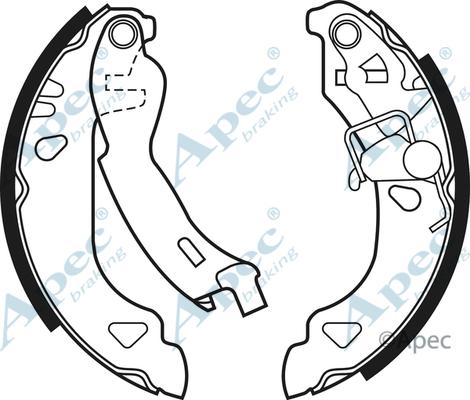 APEC SHU508 - Комплект гальм, барабанний механізм autocars.com.ua