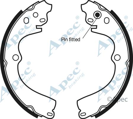 APEC SHU509 - Комплект гальм, барабанний механізм autocars.com.ua