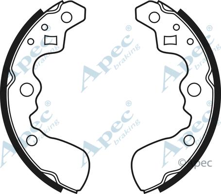 APEC SHU515 - Комплект гальм, барабанний механізм autocars.com.ua
