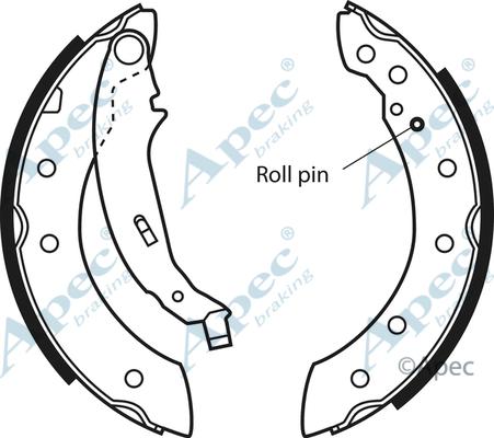 APEC SHU531 - Комплект гальм, барабанний механізм autocars.com.ua