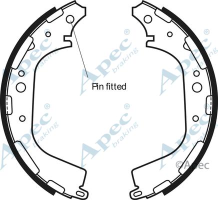 APEC SHU549 - Комплект гальм, барабанний механізм autocars.com.ua