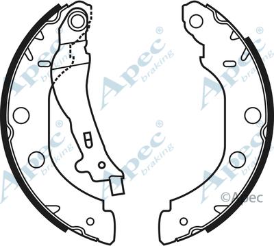 APEC SHU580 - Комплект гальм, барабанний механізм autocars.com.ua