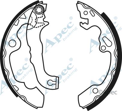 APEC SHU584 - Комплект гальм, барабанний механізм autocars.com.ua
