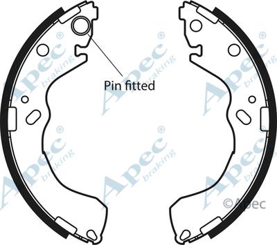 APEC SHU598 - Комплект гальм, барабанний механізм autocars.com.ua