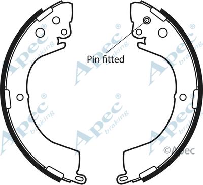 APEC SHU602 - Комплект гальм, барабанний механізм autocars.com.ua