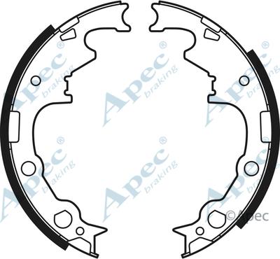 APEC SHU608 - Комплект гальм, барабанний механізм autocars.com.ua