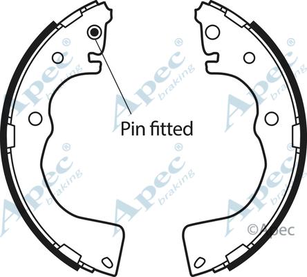 APEC SHU618 - Комплект гальм, барабанний механізм autocars.com.ua