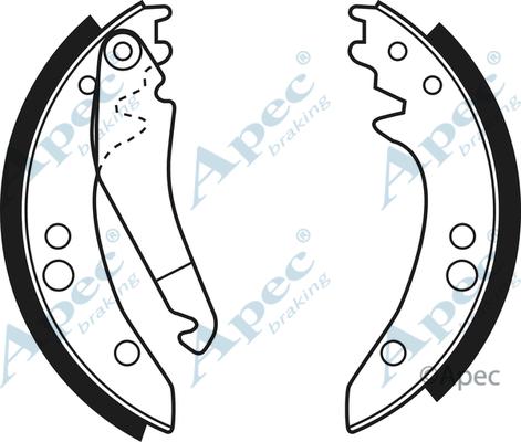 APEC SHU640 - Комплект гальм, барабанний механізм autocars.com.ua