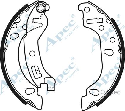 APEC SHU647 - Комплект гальм, барабанний механізм autocars.com.ua