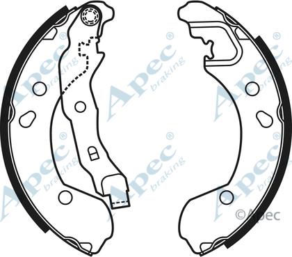 APEC SHU653 - Комплект гальм, барабанний механізм autocars.com.ua