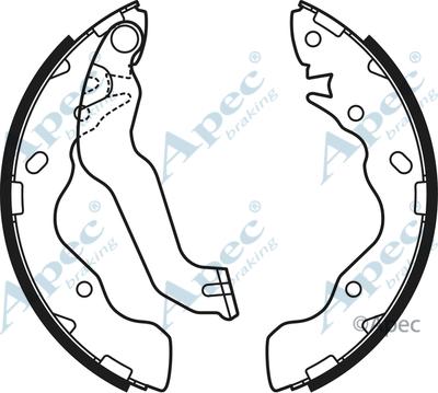 APEC SHU672 - Комплект гальм, барабанний механізм autocars.com.ua