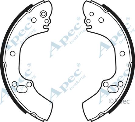 APEC SHU674 - Комплект гальм, барабанний механізм autocars.com.ua