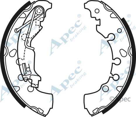 APEC SHU697 - Комплект гальм, барабанний механізм autocars.com.ua