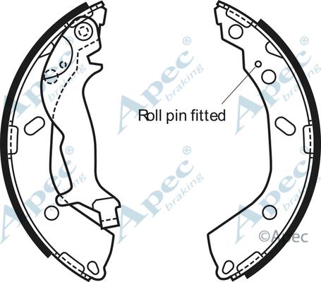 APEC SHU700 - Комплект гальм, барабанний механізм autocars.com.ua