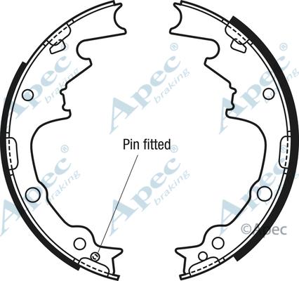 APEC SHU702 - Комплект гальм, барабанний механізм autocars.com.ua