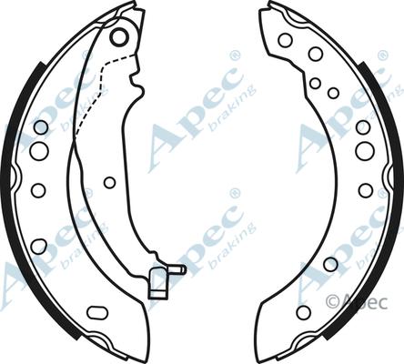 APEC SHU749 - Комплект гальм, барабанний механізм autocars.com.ua