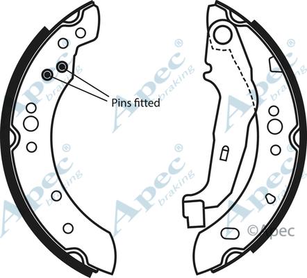APEC SHU786 - Комплект гальм, барабанний механізм autocars.com.ua