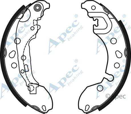 APEC SHU827 - Комплект гальм, барабанний механізм autocars.com.ua