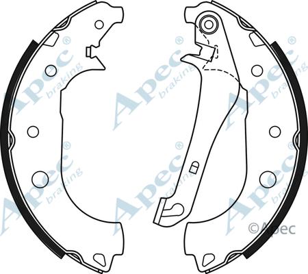 APEC SHU831 - Комплект гальм, барабанний механізм autocars.com.ua