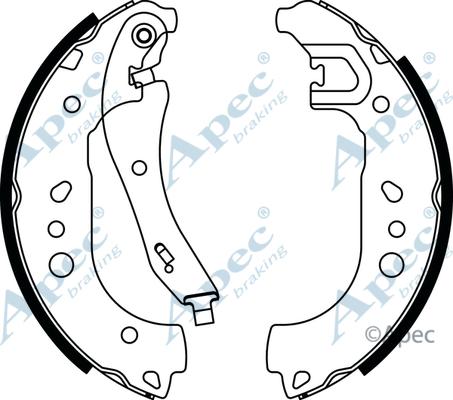 APEC SHU835 - Комплект гальм, барабанний механізм autocars.com.ua
